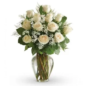 Ir al producto: 97420 ramo de rosas blancas de tallo largo