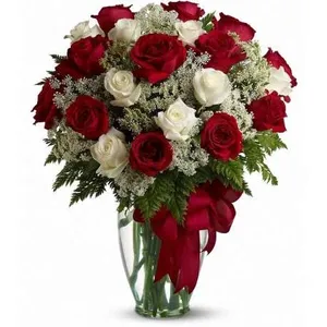 Ir al producto: 97520 rosas rojas y blancas