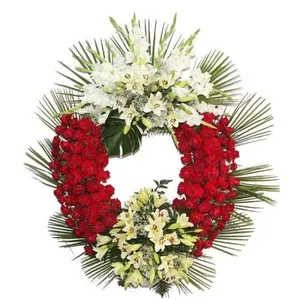 Ir al producto: Corona de lirios y rosas
