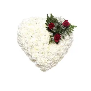 Ir al producto: Corazon de claveles y rosas