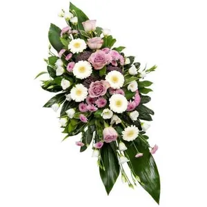 Ir al producto: Cojin funerario de gerberas rosas y margaritas