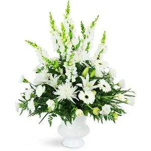 Ir al producto: Centro funerario de claveles gerberas y anastasias